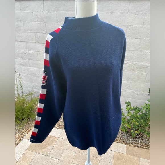 Vintage Jersild preppy knit sweater with coat of arms sleeve details - Picture 10 of 15